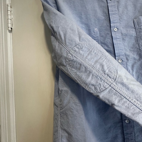 Saks Fifth Avenue Button Up Shirt Men's XL Light Blue Solid Color 100% Cotton. - Picture 9 of 16